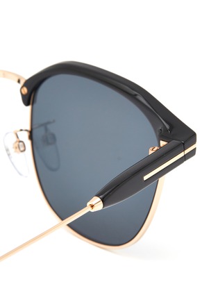 Detail View - Click To Enlarge - TOM FORD - Half Frame Acetate Metal Wayfarer Sunglasses