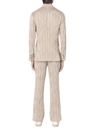 Back View - Click To Enlarge - AMIRI - SLASH FLARE STRIPE BUTTON DETAIL PANTS