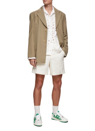 Figure View - Click To Enlarge - AMIRI - TAILORED FLAT FRONT TEXTURED COTTON SHORTS