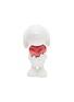 Main View - Click To Enlarge - LEBLON DELIENNE - Snoopy Heart Sculpture — Matt White & Red Glitter