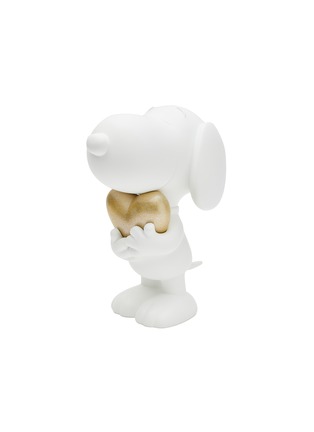  - LEBLON DELIENNE - Snoopy Heart Sculpture — Matt White & Gold Glitter