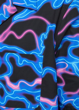 - VALENTINO GARAVANI - Neon Camouflage Print Bowling Shirt