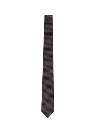 Figure View - Click To Enlarge - LARDINI - Oval Jacquard Silk Tie