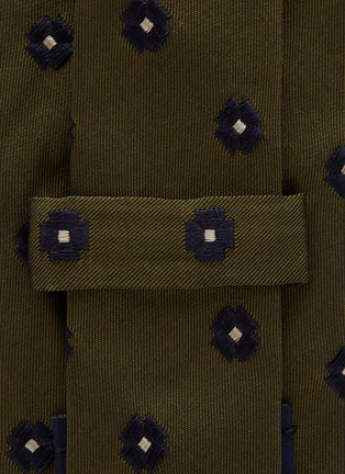 Detail View - Click To Enlarge - LARDINI - Floral Embroidered Silk Tie