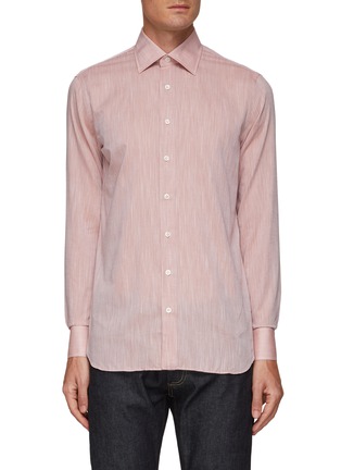 Main View - Click To Enlarge - LARDINI - CLASSIC ROUND FRENCH CUFF BUTTON UP SHIRT