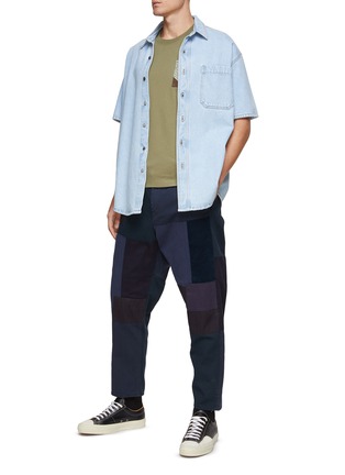 Figure View - Click To Enlarge - FDMTL - Origami Chest Patch Pocket Cotton Crewneck T-Shirt