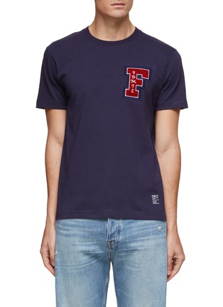 Main View - Click To Enlarge - FDMTL - Textured 'F' Badge Cotton Crewneck T-Shirt
