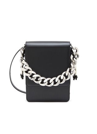 Main View - Click To Enlarge - KARA - THICK CHAIN BOXY LEATHER CROSSBODY BAG