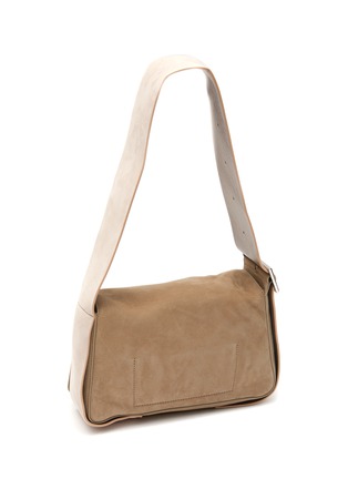 Detail View - Click To Enlarge - ACNE STUDIOS - Wide handle suede top flap bag