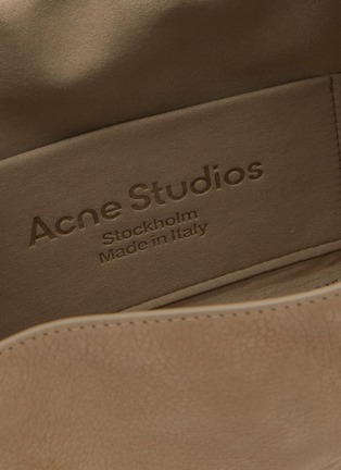 Detail View - Click To Enlarge - ACNE STUDIOS - Wide handle suede top flap bag