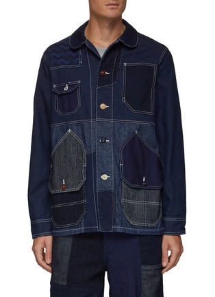 Main View - Click To Enlarge - FDMTL - PATCHWORK DETAIL OVERALL DENIM JACKET