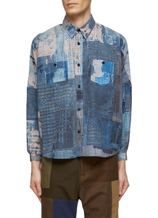 Main View - Click To Enlarge - FDMTL - PRINTED PATCHWORK BUTTON UP SHIRT