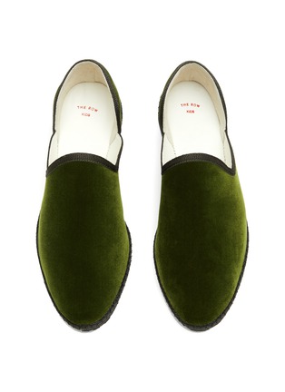 Figure View - Click To Enlarge - THE ROW - FRIULANE' KIDS VELVET SLIPPERS