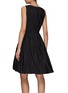 Back View - Click To Enlarge - CAROLINA HERRERA - SLEEVELESS BUBBLE HEM SILK FAILLE MIDI DRESS