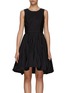 Main View - Click To Enlarge - CAROLINA HERRERA - SLEEVELESS BUBBLE HEM SILK FAILLE MIDI DRESS