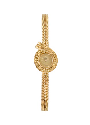 Main View - Click To Enlarge - LANE CRAWFORD VINTAGE WATCHES - Piaget 18K Gold Coiling Chain Bracelet Round Watch