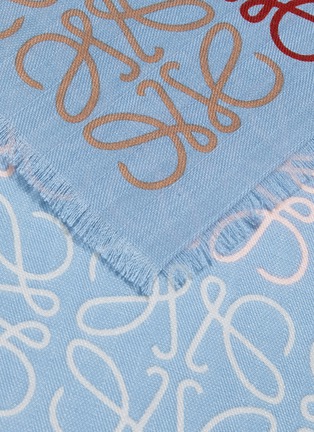 Detail View - Click To Enlarge - LOEWE - ANAGRAM LINES WOOL SILK CASHMERE SCARF