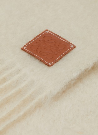 Detail View - Click To Enlarge - LOEWE - Anagram Embossed Patch Mohair-Wool Blend Scarf