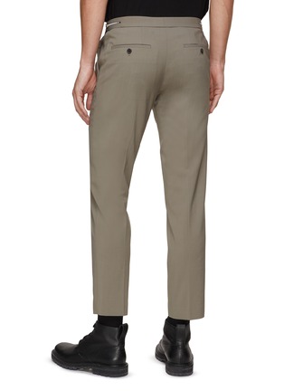 Back View - Click To Enlarge - SOLID HOMME - Side Belt Detail Tapered Crop Pants