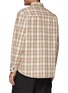Back View - Click To Enlarge - SOLID HOMME - COTTON PLAID LONG SLEEVE SHIRT