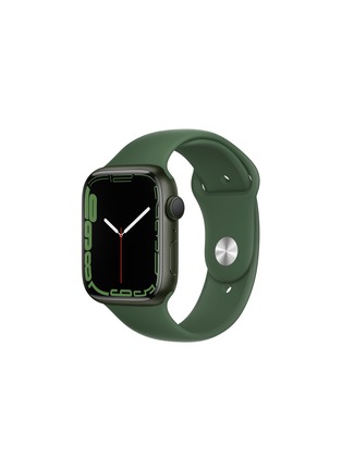 Main View - Click To Enlarge - APPLE - Apple Watch Series 7 — Green Aluminium Case with Clover Sport Band
