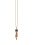 Detail View - Click To Enlarge - ROBERTO COIN - Art Deco' Diamond Jade Ruby 18k Rose Gold Tassel Necklace