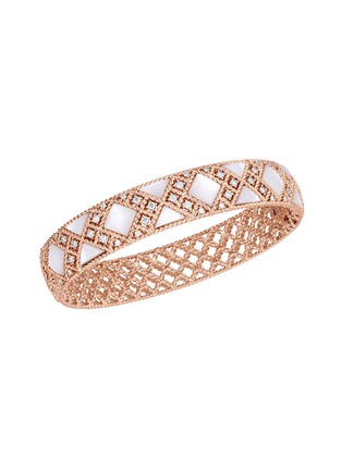 Main View - Click To Enlarge - ROBERTO COIN - Palazzo Ducale' Diamond Ruby Mother of Pearl 18k Rose Gold Bangle