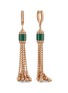 Main View - Click To Enlarge - ROBERTO COIN - Art Deco' Diamond Ruby Malachite 18K Rose Gold Tassel Earrings