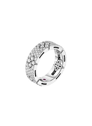 Detail View - Click To Enlarge - ROBERTO COIN - Love In Verona' Diamond Ruby 18K White Gold Band Ring