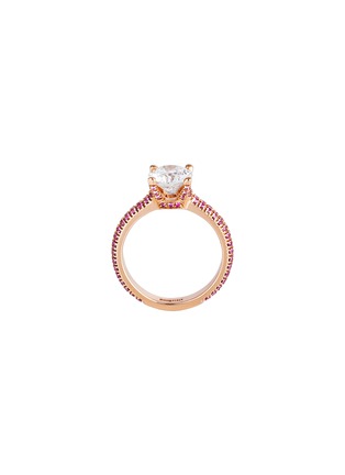Main View - Click To Enlarge - ROBERTO COIN - Cento' Diamond Ruby Sapphire 18K Rose Gold Ring