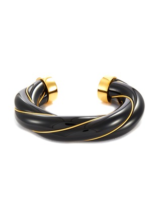 Main View - Click To Enlarge - AURÉLIE BIDERMANN - DIANA' GOLD PLATED TWISTED BAKELITE BRACELET