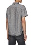 Back View - Click To Enlarge - RAG & BONE - ‘GUS’ SHORT SLEEVE LINEN BUTTON UP SHIRT