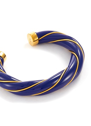 Detail View - Click To Enlarge - AURÉLIE BIDERMANN - DIANA' GOLD PLATED TWISTED BAKELITE BRACELET