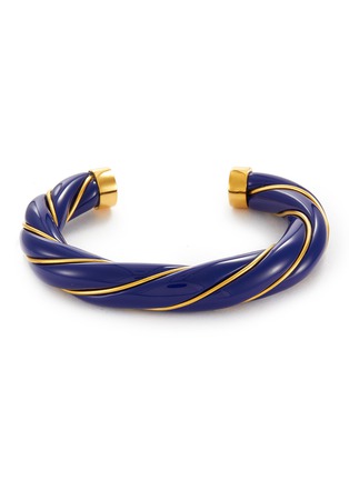 Main View - Click To Enlarge - AURÉLIE BIDERMANN - DIANA' GOLD PLATED TWISTED BAKELITE BRACELET