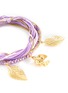 Detail View - Click To Enlarge - AURÉLIE BIDERMANN - HONOLULU' DOVE LEAF CHARMS BRACELET