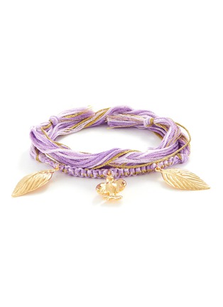 Main View - Click To Enlarge - AURÉLIE BIDERMANN - HONOLULU' DOVE LEAF CHARMS BRACELET