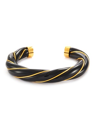 Main View - Click To Enlarge - AURÉLIE BIDERMANN - DIANA' GOLD PLATED TWISTED BAKELITE BRACELET