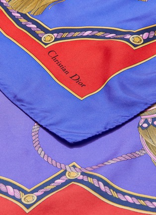 Detail View - Click To Enlarge - LANE CRAWFORD VINTAGE ACCESSORIES - Christian Dior Royal Tassels Scarf
