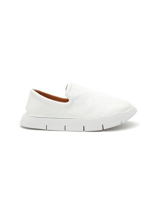 Main View - Click To Enlarge - MARSÈLL - ‘Intagliata' Platform leather slip-on shoes