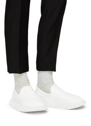 Figure View - Click To Enlarge - MARSÈLL - ‘Intagliata' Platform leather slip-on shoes