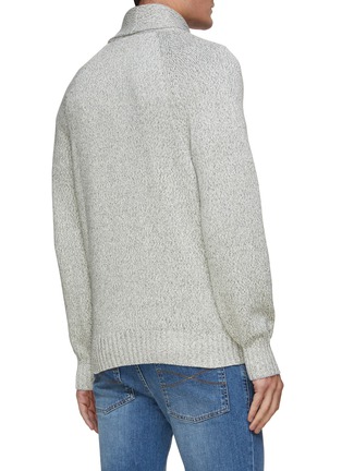 Back View - Click To Enlarge - BRUNELLO CUCINELLI - Shawl Collar Cotton Knit Cardigan
