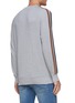 Back View - Click To Enlarge - BRUNELLO CUCINELLI - Tri-Colour Striped Sleeve Ribbed Cotton Knit Sweater