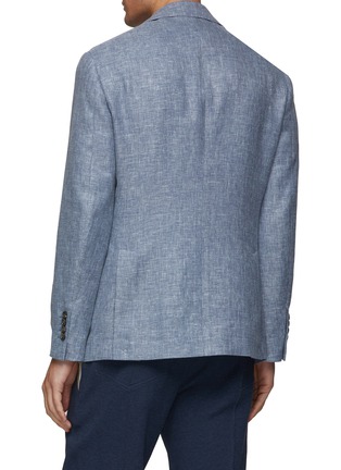 Back View - Click To Enlarge - BRUNELLO CUCINELLI - SINGLE BREASTED NOTCH LAPEL DENIM EFFECT BLAZER