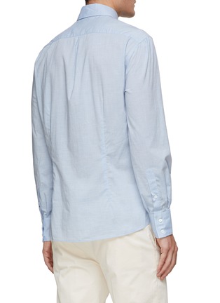 Back View - Click To Enlarge - BRUNELLO CUCINELLI - Two Button Cuff Cotton Shirt