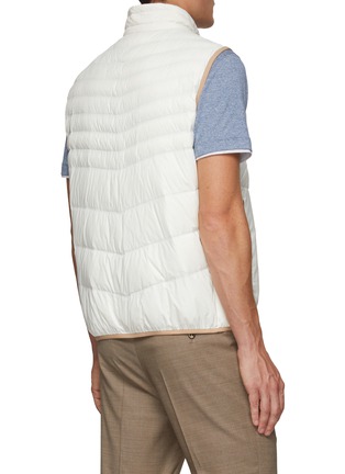 Back View - Click To Enlarge - BRUNELLO CUCINELLI - Double Zip Stand Collar Quilted Down Puffer Vest