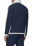 Back View - Click To Enlarge - BRUNELLO CUCINELLI - DUAL ZIP FRONT HIGH NECK COTTON BLEND TRACK JACKET