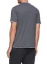 Back View - Click To Enlarge - BRUNELLO CUCINELLI - Logo Double Layered Cotton Crewneck T-Shirt