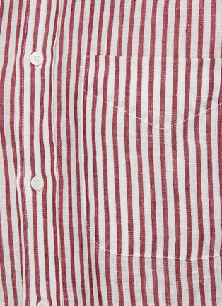  - BRUNELLO CUCINELLI - Button Down Collar Striped Linen Shirt