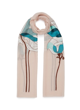 Main View - Click To Enlarge - JANAVI - Aurum Lily Cashmere Scarf