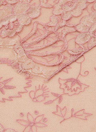 Detail View - Click To Enlarge - JANAVI - Winter Jasmin Lace Trimmed Cashmere Scarf
